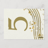 Carte de numéro de table Love Songs (Dos)