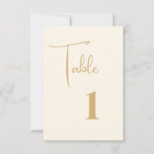 Carte de numéro de table mariage (Devant)