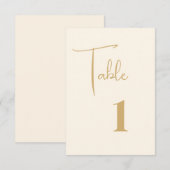 Carte de numéro de table mariage (Devant / Derrière)