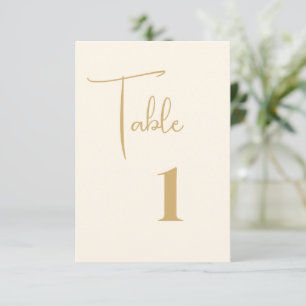 Carte de numéro de table mariage