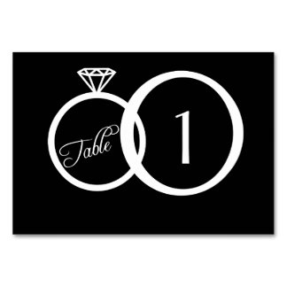 Carte de numéro de table Mariage
