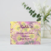 Carte de numéro de table mariage (Debout devant)