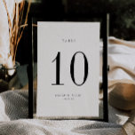 Carte de numéro de table Mariage beige et noir<br><div class="desc">Contemporain Chic minimaliste,  noir et beige mariage carte numéro de table. Veuillez noter que les cartes de numéro de table doivent être numérotées et ajoutées individuellement à votre panier.</div>