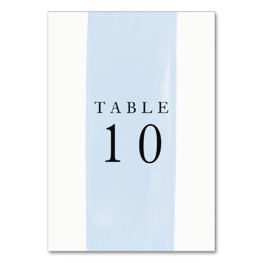 Carte de numéro de table Mariage d'aquarelle simpl (Dos)