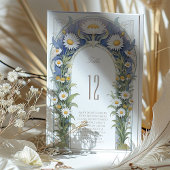 Carte de numéro de table Mariage de marais