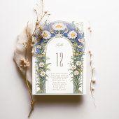 Carte de numéro de table Mariage de marais