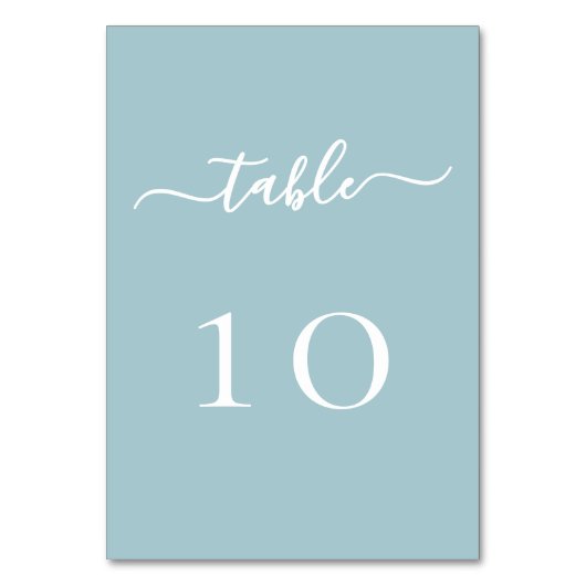 Carte de numéro de table mariage de script blanc b (Dos)