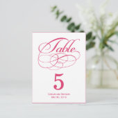 Carte de numéro de table Mariage des de fentes ma (Debout devant)