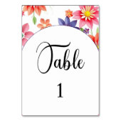 Carte de numéro de table mariage floral (Par défaut)