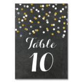Carte de numéro de table Mariage Gold Silver Confe (Par défaut)
