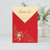 Carte de numéro de table - Mariage indien (Debout devant)