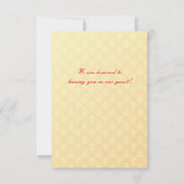 Carte de numéro de table - Mariage indien (Dos)