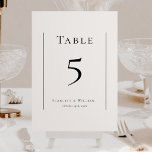 Carte de numéro de table Mariage moderne simple<br><div class="desc">Ce design simple et moderne de carte numérique mariage est une combinaison intemporelle de charme classique et de simplicité contemporaine. Conçu dans un style minimaliste, ce design présente des lignes épurées, des tons neutres et une palette sophistiquée de noir et blanc, assurant une simplicité raffinée à chaque détail. Que vous...</div>