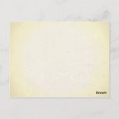 Carte de numéro de table mariage papier de parchem (Dos)