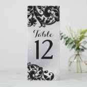 Carte de numéro de table Masquerade (Debout devant)