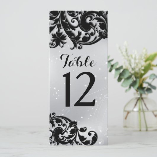 Carte de numéro de table Masquerade (Debout devant)