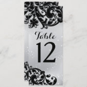 Carte de numéro de table Masquerade (Devant / Derrière)