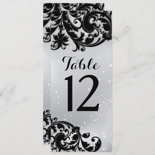 Carte de numéro de table Masquerade (Devant / Derrière)