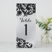 Carte de numéro de table Masquerade (Debout devant)