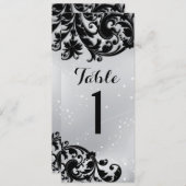 Carte de numéro de table Masquerade (Devant / Derrière)