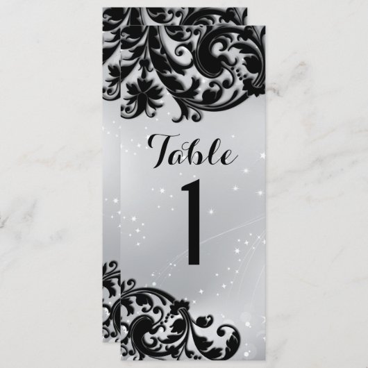 Carte de numéro de table Masquerade (Devant / Derrière)