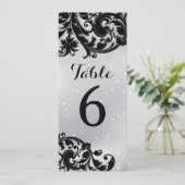 Carte de numéro de table Masquerade (Debout devant)