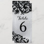 Carte de numéro de table Masquerade (Devant / Derrière)