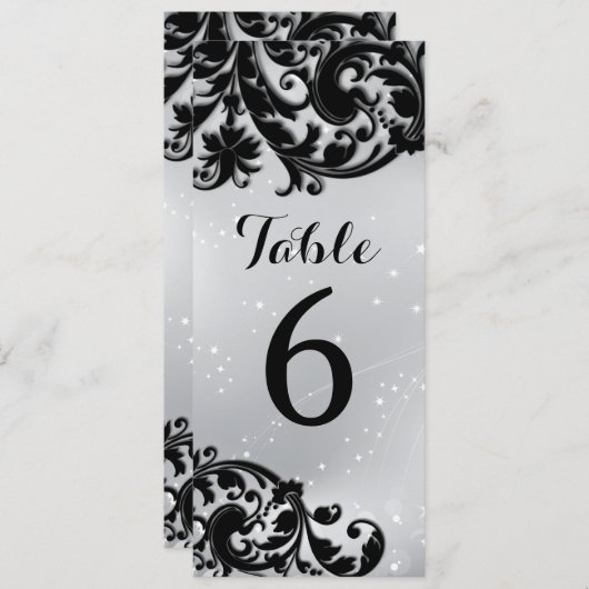 Carte de numéro de table Masquerade (Devant / Derrière)