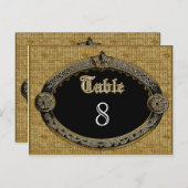 Carte de numéro de table Meredith Royale (Devant / Derrière)