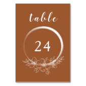 Carte de numéro de table Minimal Bohème Terre de S (Dos)