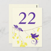 Carte de numéro de table modèle (Devant / Derrière)