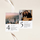 Carte de numéro de table moderne avec photo et fai