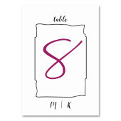Carte de numéro de table moderne | MARIAGE