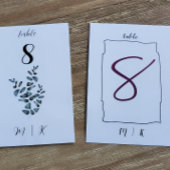 Carte de numéro de table moderne | MARIAGE