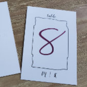 Carte de numéro de table moderne | MARIAGE