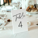 Carte de numéro de table moderne minimaliste EVERL<br><div class="desc">Everleigh Collection - une collection étonnante et minimaliste qui dispose d'une police de calligraphie moderne qui est à la fois chic et élégant. Cette collection offre un design intemporel et élégant qui est parfait pour tous les événements, des mariages aux baby showers et tout entre les deux. Découvrez l'élégance et...</div>