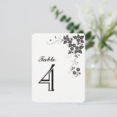 Carte de numéro de table numéro-4 (Debout devant)
