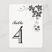 Carte de numéro de table numéro-4 (Dos)