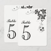 Carte de numéro de table Numéro-5 (Devant / Derrière)