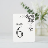 Carte de numéro de table Numéro-6 (Debout devant)