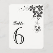 Carte de numéro de table Numéro-6 (Dos)
