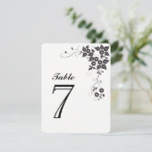 Carte de numéro de table numéro-7 (Debout devant)
