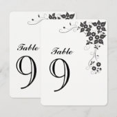 Carte de numéro de table Numéro-9 (Devant / Derrière)