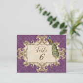 Carte de numéro de table, Peacock & Etchs vintage (Debout devant)