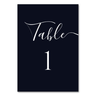 CARTE DE NUMÉRO DE TABLE PERSONNALISÉE Calligraphi