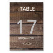 Carte de numéro de table personnalisée de style ru (Dos)