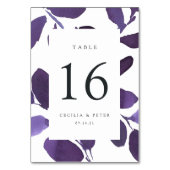 Carte de numéro de table personnalisée en botaniqu (Par défaut)