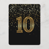Carte de numéro de table Petite Étoiles - 10 Nuit (Dos)
