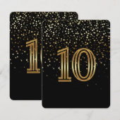 Carte de numéro de table Petite Étoiles - 10 Nuit (Devant / Derrière)