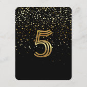 Carte de numéro de table Petite Étoiles - 5 Nuit é (Dos)
